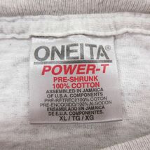 XL/古着 オニータ ONEITA 半袖 ビンテージ Tシャツ メンズ 90s フーターズ 大学 大きいサイズ コットン クルーネック 薄グレー 霜降り 24ma_画像3