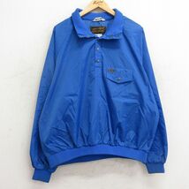 XL/古着 エディーバウアー 長袖 ナイロン ジャケット メンズ 90s ラグラン スナップT 青 ブルー spe 24may14 中古 アウター ウインドブレー_画像1