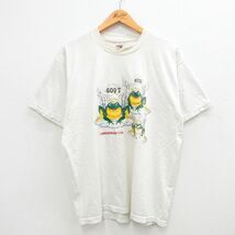 L/古着 フルーツオブザルーム 半袖 ビンテージ Tシャツ メンズ 00s カエル クルーネック 白 ホワイト 24may14 中古_画像1