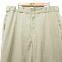 W35/古着 ディッキーズ Dickies ワーク パンツ メンズ 90s タロン ベージュ カーキ spe 24may14 中古 ボトムス ロング_画像2