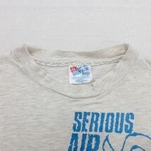 XL/古着 ヘインズ 半袖 ビンテージ Tシャツ メンズ 90s SERIOUS AIR 大きいサイズ クルーネック 薄グレー 霜降り spe 24may14 中古_画像8