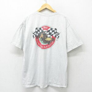 XL/古着 半袖 ビンテージ Tシャツ メンズ 90s GRASS HOPPER 大きいサイズ クルーネック 薄グレー 霜降り 24may14 中古