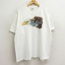 XL/古着 ヘインズ 半袖 ビンテージ Tシャツ メンズ 00s 鳥 スタージス バイクウィーク 大きいサイズ コットン クルーネック 白 ホワイト 24_画像1