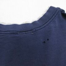 XL/古着 5分袖 ビンテージ Tシャツ メンズ 90s ノートルダム ファイティングアイリッシュ ボロ 大きいサイズ コットン クルーネック 紺他_画像10