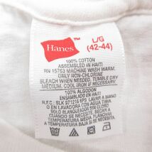 L/古着 ヘインズ 半袖 ビンテージ Tシャツ メンズ 90s LYAN コットン クルーネック 白 ホワイト 24may15 中古_画像3