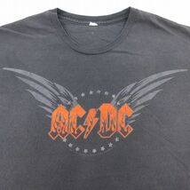 XL/古着 半袖 ビンテージ ロック バンド Tシャツ メンズ 00s AC/DC 大きいサイズ クルーネック 黒 ブラック 24may15 中古_画像2