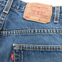 W33/古着 リーバイス Levis 560 ショート パンツ ショーツ メンズ 00s コットン 紺 ネイビー デニム 24may15 中古 ボトムス 短パン ショー_画像3