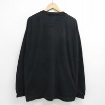 XL/古着 リーバイス Levis 長袖 ビンテージ Tシャツ メンズ 00s 無地 大きいサイズ コットン ヘンリーネック 黒 ブラック 24may15 中古_画像2