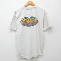 L/古着 ヘインズ 半袖 ビンテージ Tシャツ メンズ 00s EXTRICITY B2B クルーネック 薄グレー 霜降り 24may15 中古_画像2