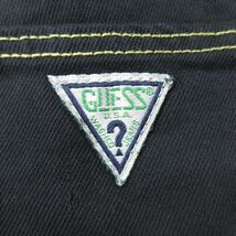 W34/古着 ゲス GUESS ブランド ショート パンツ ショーツ メンズ 90s コットン タロン 黒 ブラック デニム spe 24may16 中古 ボトムス 短パ_画像3