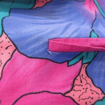 XL/古着 半袖 ハワイアン シャツ メンズ 90s 花柄 コットン 開襟 オープンカラー 紫他 パープル 24may16 中古 アロハ トップス_画像6