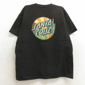 古着 サンタクルーズ 半袖 Tシャツ キッズ ボーイズ 子供服 サボテン コットン クルーネック 黒 ブラック 24may17