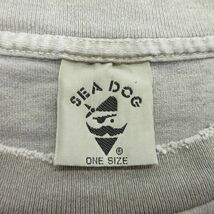 XL/古着 半袖 ビンテージ Tシャツ メンズ 90s 犬 SEADOG 大きいサイズ コットン クルーネック グレー系 24may17 中古_画像5