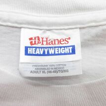 XL/古着 ヘインズ 半袖 ビンテージ Tシャツ メンズ 00s カモ 大きいサイズ コットン クルーネック 白 ホワイト 24may17 中古_画像3