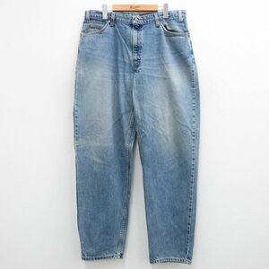 W35/古着 リーバイス Levis 560 ジーンズ メンズ 00s テーパード ヒゲ コットン 紺 ネイビー デニム 24may17 中古 ボトムス ジーパン Gパン