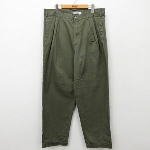 W38/古着 オールドネイビー OLD NAVY チノ パンツ チノパン メンズ コットン 濃緑 グリーン 24may20 中古 ボトムス ロング