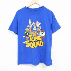 XL/古着 半袖 Tシャツ メンズ スペースジャム ルーニーテューンズ LOONEY TUNES マービンザマーシャン タズ 大きいサイズ コットン クルー