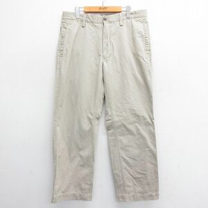 W36/古着 ギャップ GAP パンツ メンズ 00s コットン ベージュ カーキ 24may22 中古 ボトムス ロング