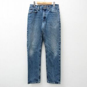 W32/ old clothes Wrangler jeans men's hige cotton navy blue navy Denim 24may22 used bottoms ji- bread G bread long pants 