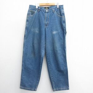 W37/古着 レッドヘッド ペインター パンツ メンズ 00s コットン 紺 ネイビー デニム 24may28 中古 ボトムス ロング