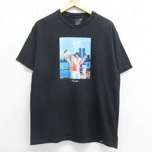 L/古着 半袖 ヒップホップ ラップ Tシャツ メンズ ノトーリアスBIG コットン クルーネック 黒 ブラック 24may28 中古