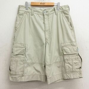 W36/古着 リーバイス Levis ショート カーゴ パンツ ショーツ メンズ コットン ベージュ カーキ 24may29 中古 ボトムス 短パン ショーパン