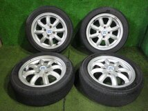 ◆ ダイハツ 純正 ミニライト MINILITE アルミホイール タイヤ 14インチ 4本 4.5J PCD100 4穴 +45 165/55R14 72V YOKOHAMA 中古 D196_画像1