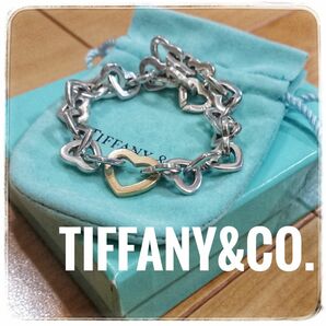 ◇◆希少◆◇ TIFFANY&CO. ティファニー ハートリンク ブレスレット シルバー925 k18