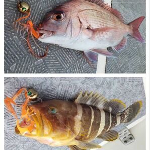 タングステン タイラバ タイラバヘッド 鯛ラバジグ 60g3個セット (オレキン2、アカキン1) 送料無料の画像10