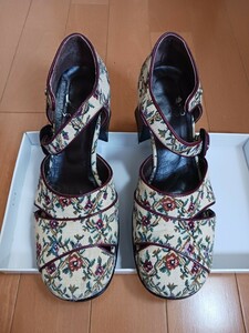 VIVAYOUビバユー靴ストラップシューズ35サイズ(22.5cm)ゴブラン織り花柄