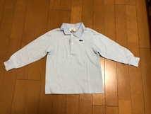 新品、本物、LACOSTE【ラコステ】の長袖ポロシャツ★2480円即決★サイズ100、ジュニア用、子供用_画像1