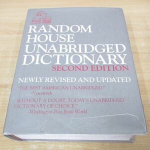 ▲01)【同梱不可】Random House Unabridged Dictionary/ランダムハウス辞典/第2版/A
