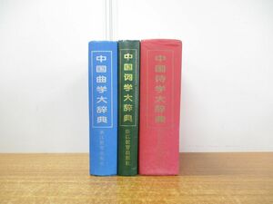 ▲01)【同梱不可】中国曲学・詞学・詩学大辞典 まとめ売り3冊セット/浙江教育出版社/演劇/戯曲/辞書/中文書/中国語表記/A