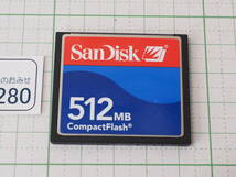 ◆カメラ2280◆ コンパクトフラッシュ（CFカード）512MB SanDisk サンディスク Used ～iiitomo～_画像2