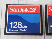 ◆カメラ2285◆ コンパクトフラッシュ（CFカード）128MB　2個セット（GBではありません） SanDisk サンディスク Used ～iiitomo～_画像2