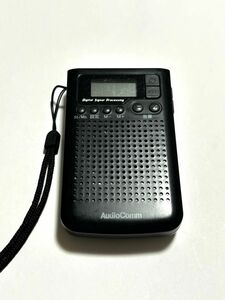 オーム電機 ポケットラジオ AudioComm RAD-F300N-K 動作品