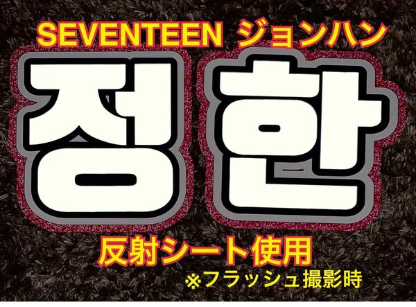 SEVENTEEN ジョンハン うちわ文字　反射シート使用　2文字