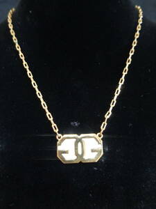 *100 иен ~[ прекрасный товар ]GIVENCHY Givenchy GG Logo Gold цвет Vintage колье подвеска мода / мелкие вещи *K-30