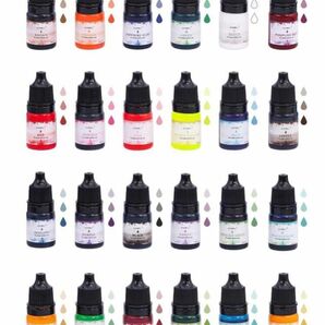 UVレジン 着色料 着色剤 アルコールインク 5ml 24本 24色セット レジン液 ホイップデコ 絵の具 ハンドメイド せっけん