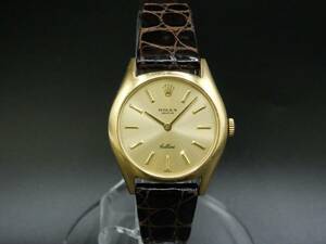 ROLEX Geneve cellini チェリーニ ロレックス ジェネーブ Ref3800 18K 腕時計 稼働品 011901