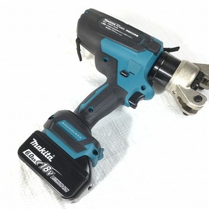 ☆未使用品☆makita マキタ 18V 充電式圧着機 TC300DRG バッテリー1個(18V6.0Ah) 充電器 ダイス ケース付 コードレス圧着機 86403の画像6