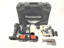 ☆中古品☆Panasonic パナソニック 14.4V/18V 充電マルチハンマードリル EZ78A1LS2G-H バッテリ2個(18V4.2Ah) 充電器 ライト ケース 90485_画像3