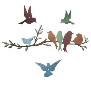 メタルバード　HANAKO 　ガーデンオブジェ　小鳥たちと枝　金属　鳥の雑貨