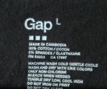 美品★GAP★VネックTシャツ/ブラック/L_画像2