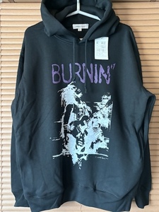 90s スウェットパーカー/新品デットストック★BURNIN''プリント/レゲエ