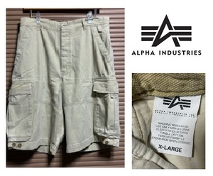 激安出品★ALPHA INDUSTRIES★アルファインダストリーズ★ミリタリーカーゴパンツ/難あり/XL