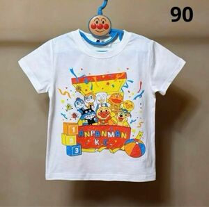 【新品】アンパンマン　子供Tシャツ　半袖　90 おもちゃ箱