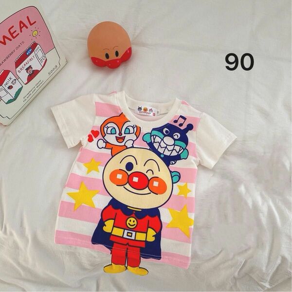 【新品】アンパンマン　子供　Tシャツ　半袖　トップス90