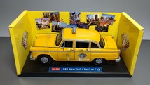 絶版希少 サンスター 1/18 1981 NEW YORK CHECKER TAXICAB ニューヨーク チェッカー タクシー キャブ 　イエローキャブ　ミニカー_画像3