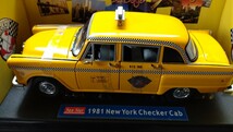 絶版希少 サンスター 1/18 1981 NEW YORK CHECKER TAXICAB ニューヨーク チェッカー タクシー キャブ 　イエローキャブ　ミニカー_画像2